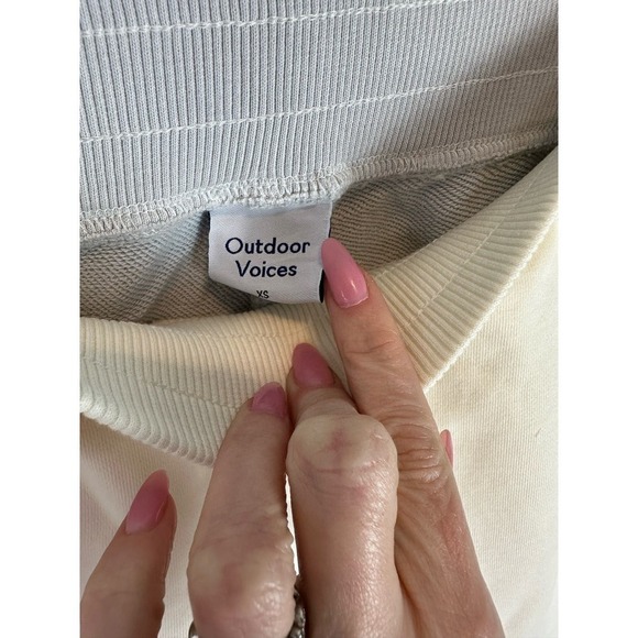 NWT Outdoor Voices Soft Cotton Jogger Dove/Bone XS - Picture 4 of 7